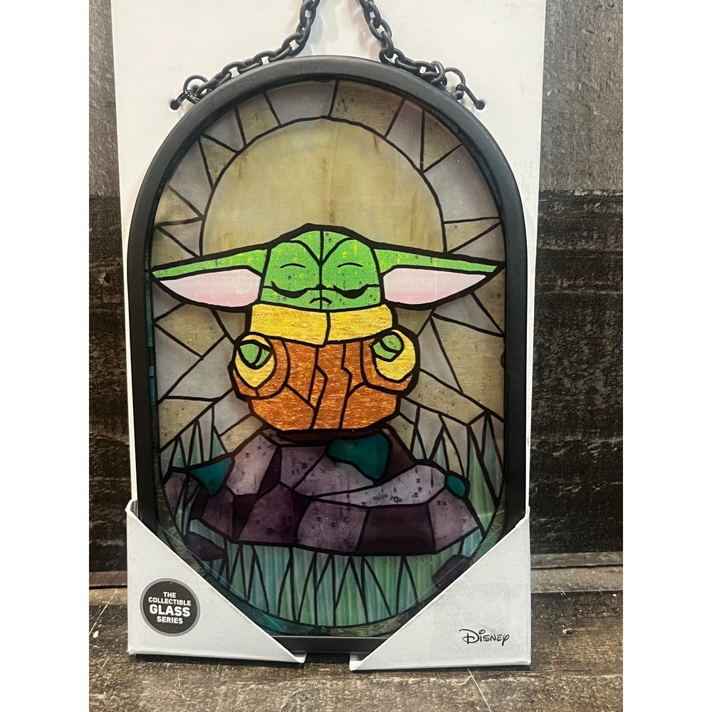 Star Wars The Mandalorian Grogu Stained Glass Sun Catcher 5x7.5 The Child Disney